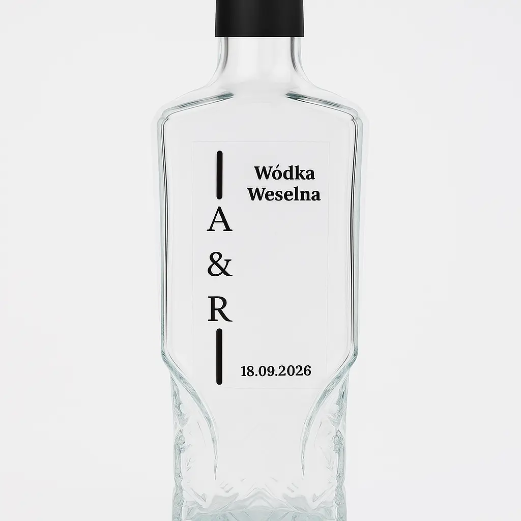 Naklejki na wódkę weselną - NO3 (16szt)
